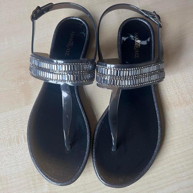 Women's Sandals - Black/Silver - UK 6 on Productcaster.