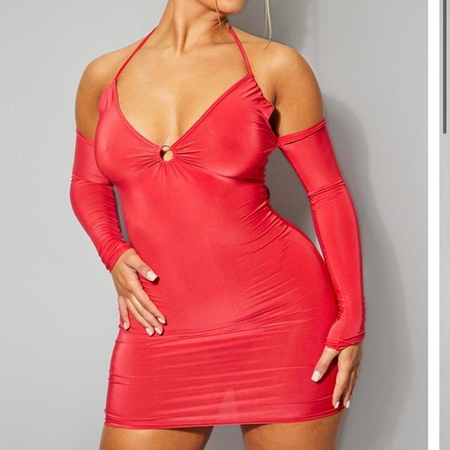 PrettyLittleThing Women's Bodycon Dress - Red - 8 on Productcaster.