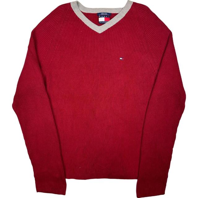 Tommy Hilfiger Men's Sweatshirt - Red/Cream - XXL on Productcaster.