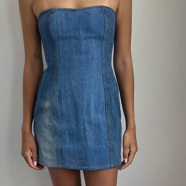 EB Denim Women's Bodycon Dress - Blue - S on Productcaster.