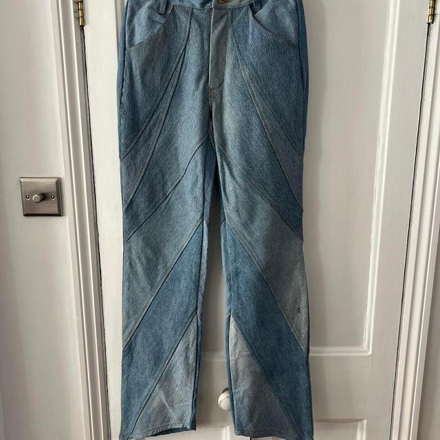 Reclaimed Vintage Women's Patched Jeans - Blue - S on Productcaster.