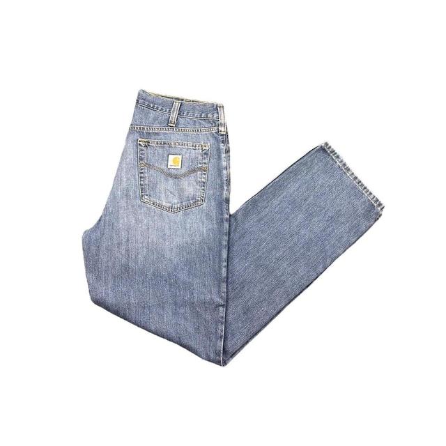 Carhartt Men's Straight leg Distressed Jeans - Blue - 36" on Productcaster.