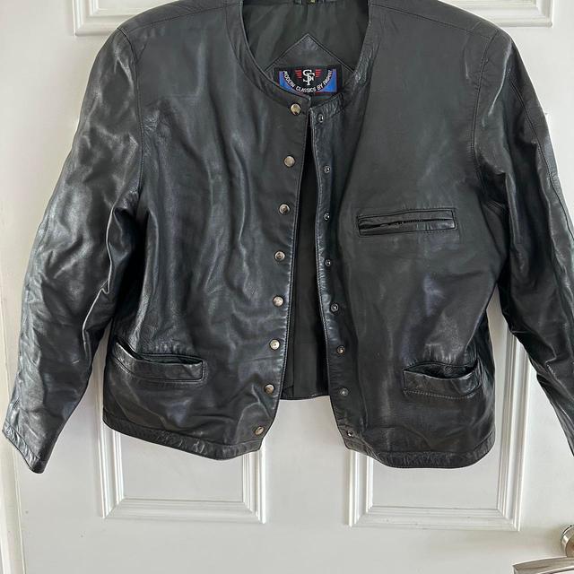 Women's Leather Jacket - Black - M on Productcaster.