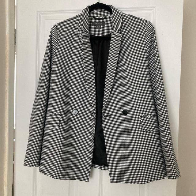 Primark Women's Blazer Jacket - Black/White - UK 12 on Productcaster.