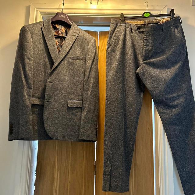 Next Men's Suit - Grey/Blue on Productcaster.