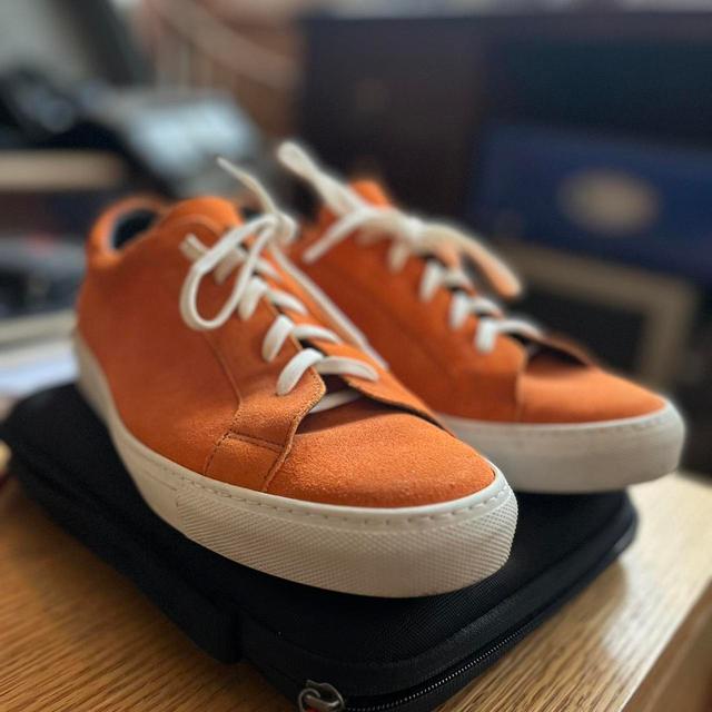 Designer Men's Trainers - Orange - UK 8.5 on Productcaster.