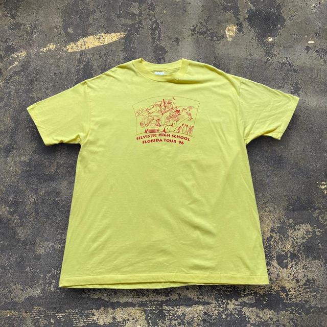 Vintage Men's T-shirt - Yellow - XL on Productcaster.