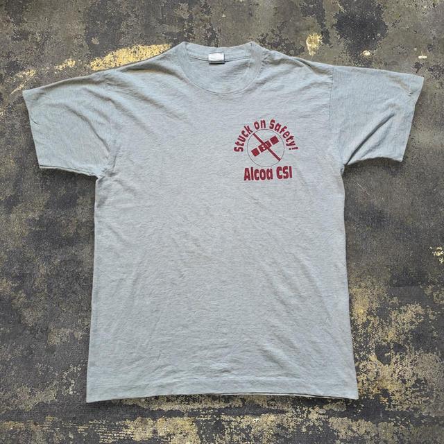 Vintage Men's T-shirt - Grey - L on Productcaster.