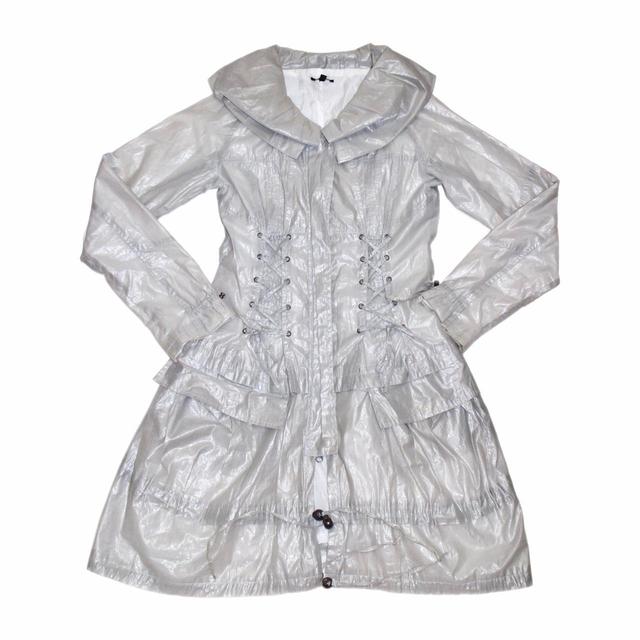 Vintage Women's Coat - Grey/Silver - UK 10 on Productcaster.