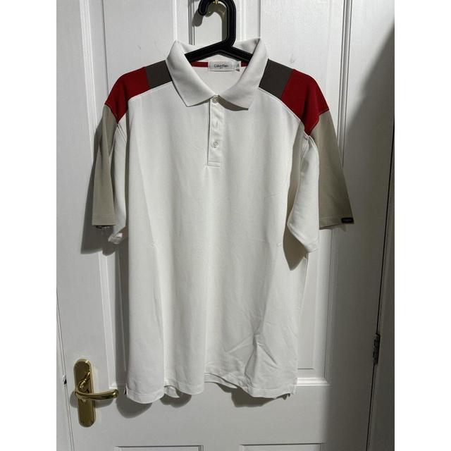 Calvin Klein Men's Polo shirt - White - L on Productcaster.