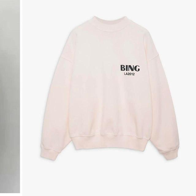 ANINE BING Women's Sweatshirt - Cream/Pink - 12 on Productcaster.