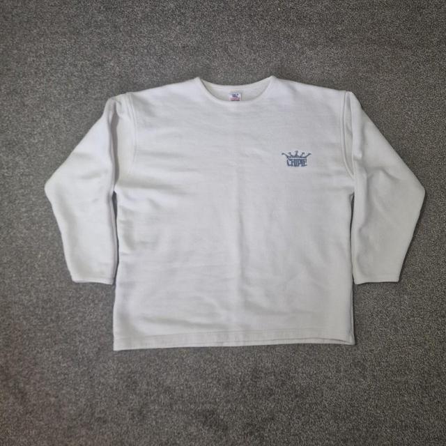 Vintage Men's Jumper - White - XL on Productcaster.