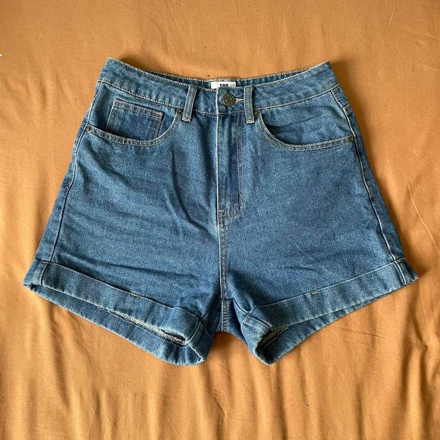 Vintage Women's Shorts - Blue/Navy - UK 8 on Productcaster.