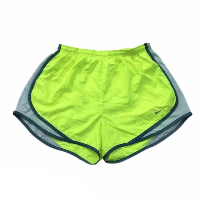 Nike Women's Shorts - Yellow/Green - UK 28 on Productcaster.