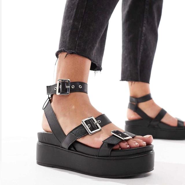 ASOS Design Women's Sandals - Black - UK 6 on Productcaster.