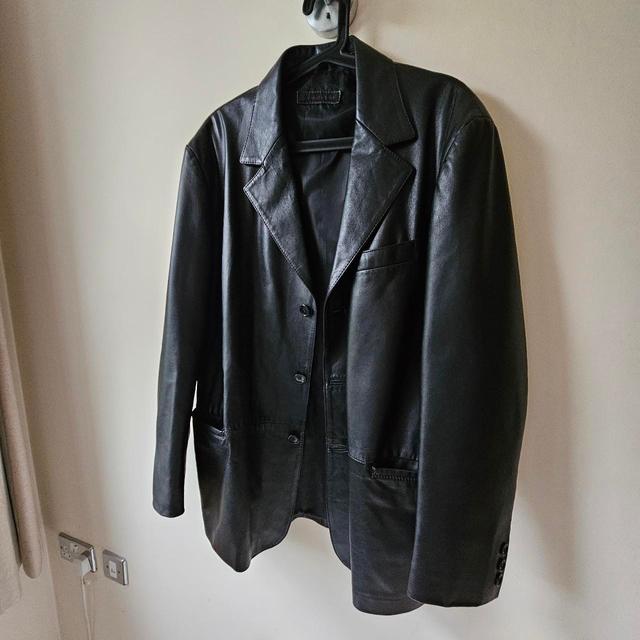 Vintage Men's Blazer Jacket - Black - XXL on Productcaster.