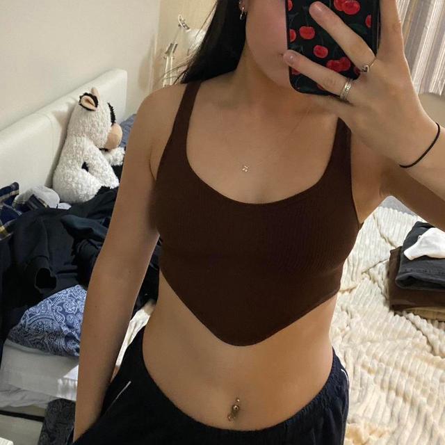 Zara Women's Crop top - Brown - XS on Productcaster.