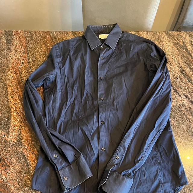 Zara Men's Shirt - Navy - S on Productcaster.