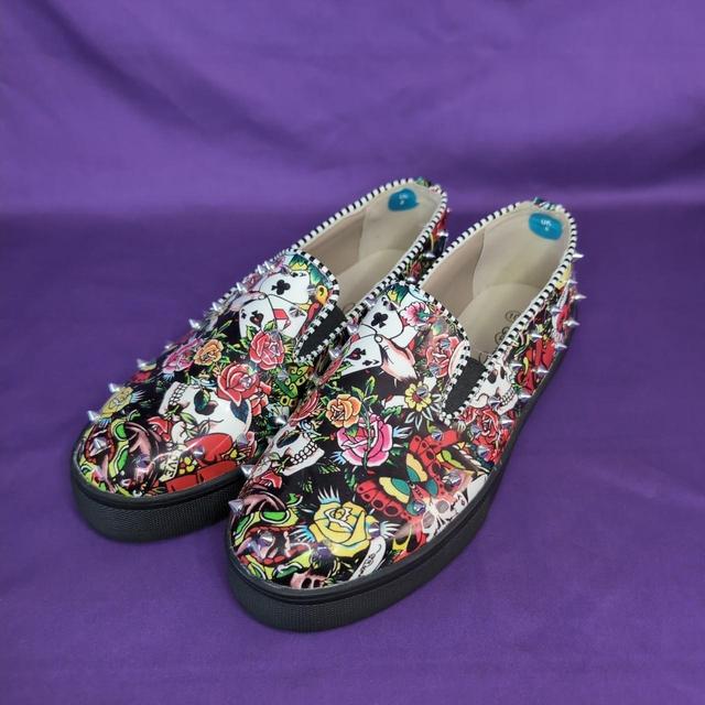 Ed Hardy Women's Loafers - Black/Multi - UK 8 on Productcaster.