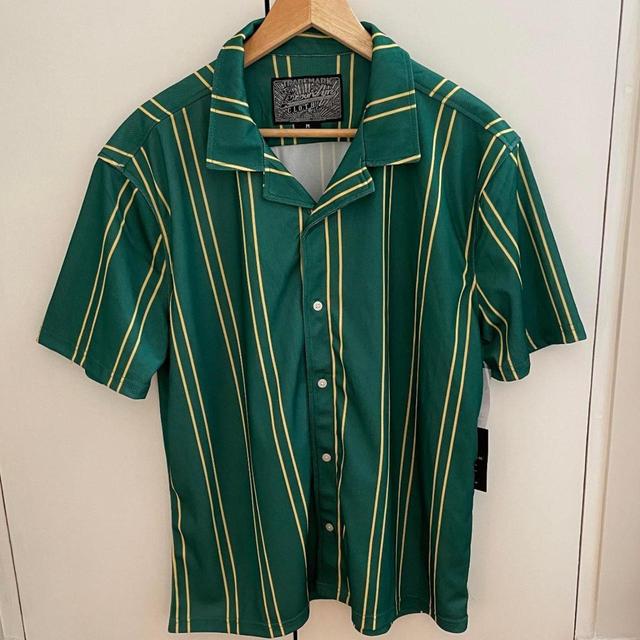 Men's Shirt - Green/Yellow - M on Productcaster.