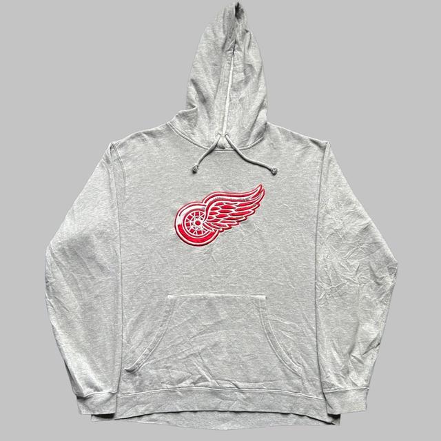 Reebok Men's Hoodie - Grey/Red - L on Productcaster.