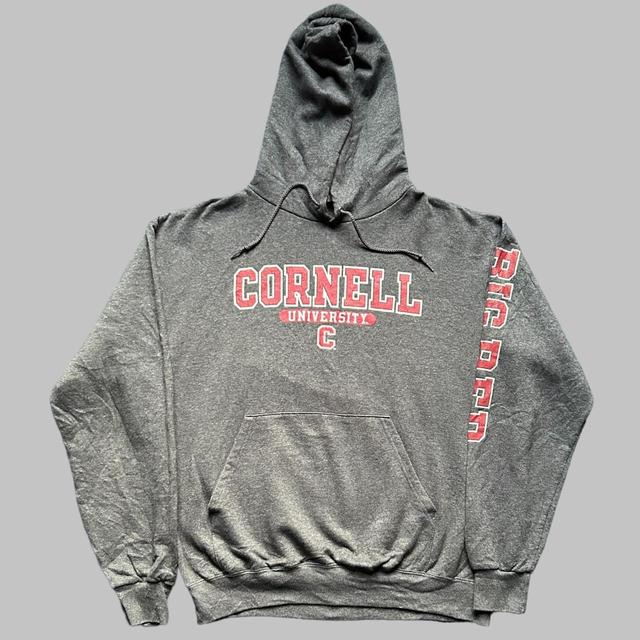 Champion Men's Hoodie - Grey/Red - L on Productcaster.