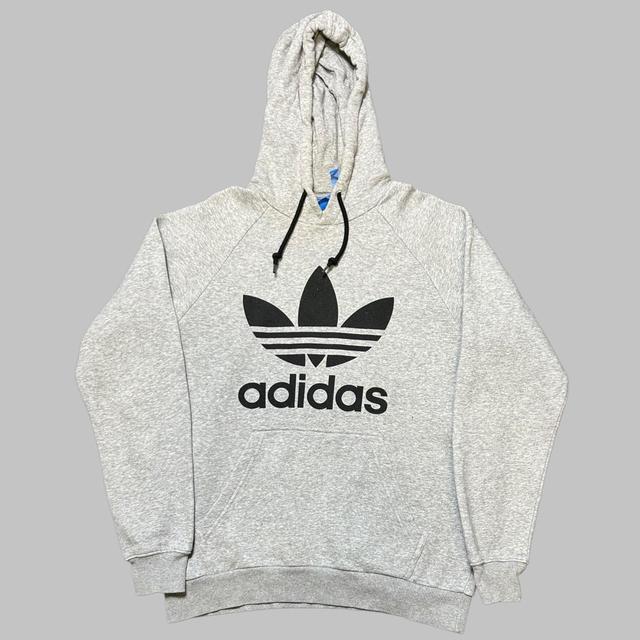 Adidas Men's Hoodie - Grey/Black - M on Productcaster.