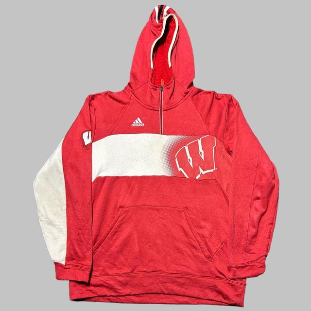 Adidas Men's Hoodie - Red - XL on Productcaster.