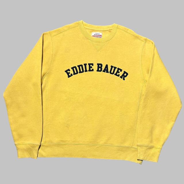 Eddie Bauer Men's Sweatshirt - Yellow/Black - M on Productcaster.