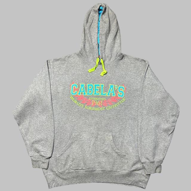 Cabela's Men's Hoodie - Grey/Blue - L on Productcaster.