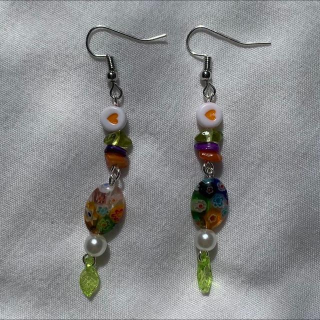 Women's Earrings - Green on Productcaster.