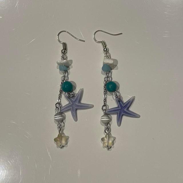 Women's Earrings - Blue on Productcaster.