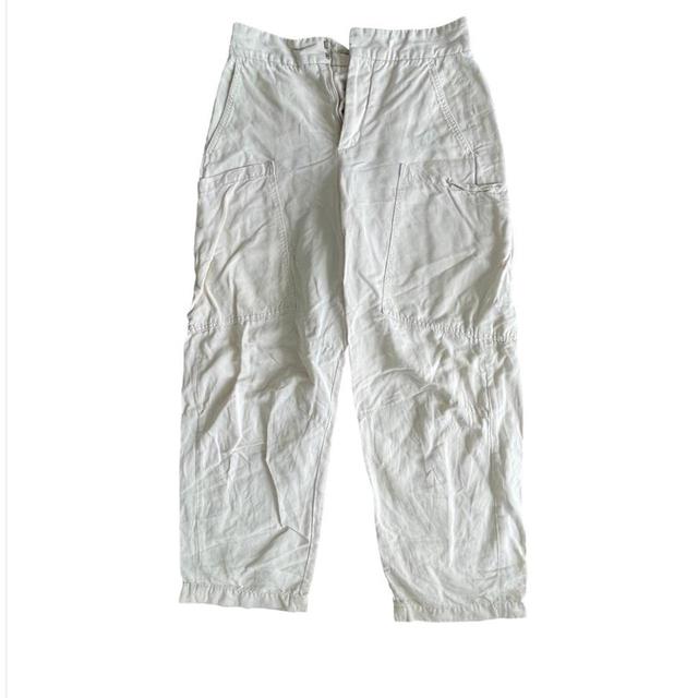 Women's Wide leg Cargo Trousers - Cream - XS on Productcaster.