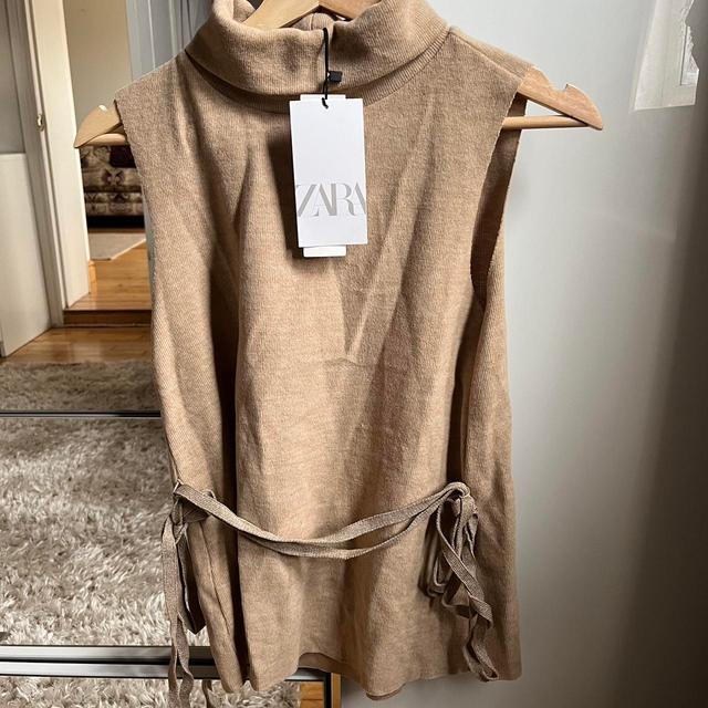 Zara Women's Top - Tan/Brown - S on Productcaster.