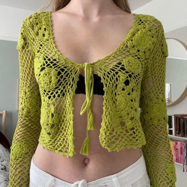 Urban Outfitters Women's Crop top - Green - S on Productcaster.