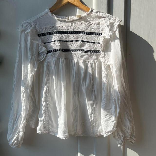 H&M Women's Blouse - White - 6 on Productcaster.