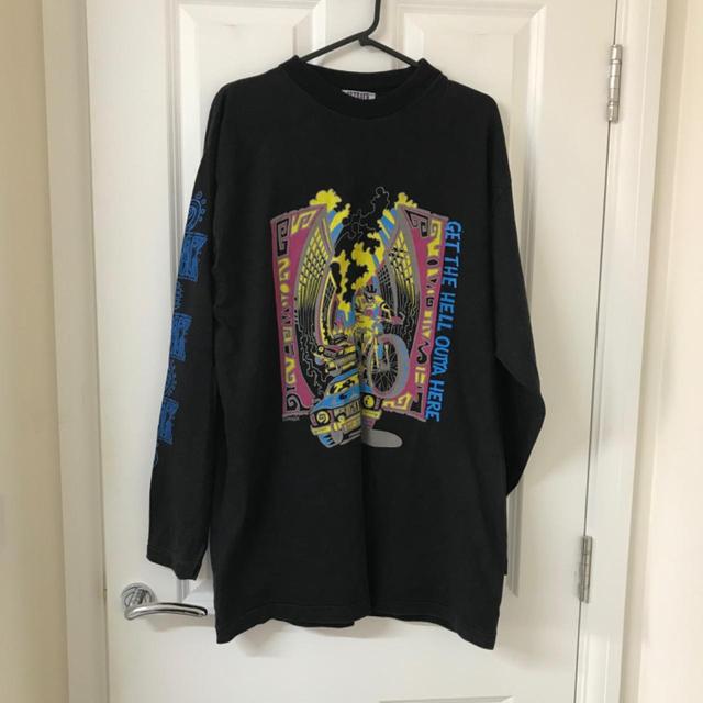 Vintage Men's T-shirt - Black/Multi - XL on Productcaster.