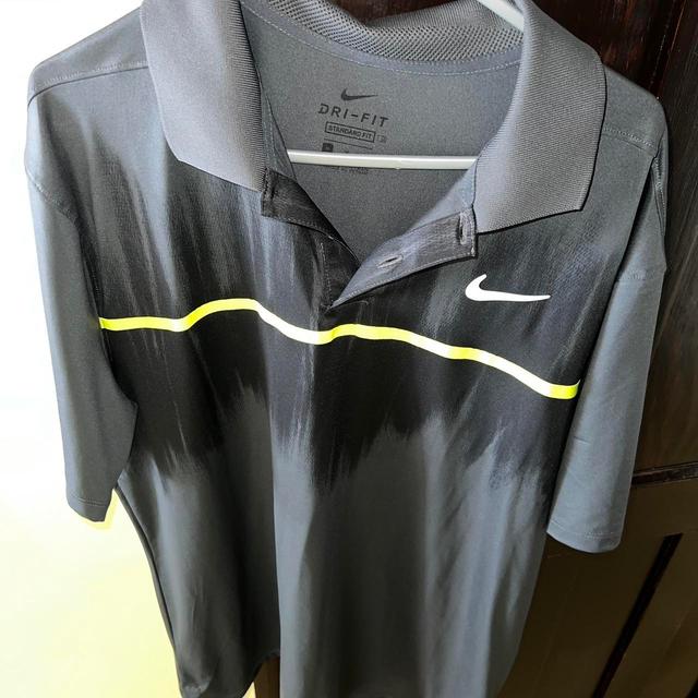 Nike Men's Polo shirt - Grey/Black - M on Productcaster.