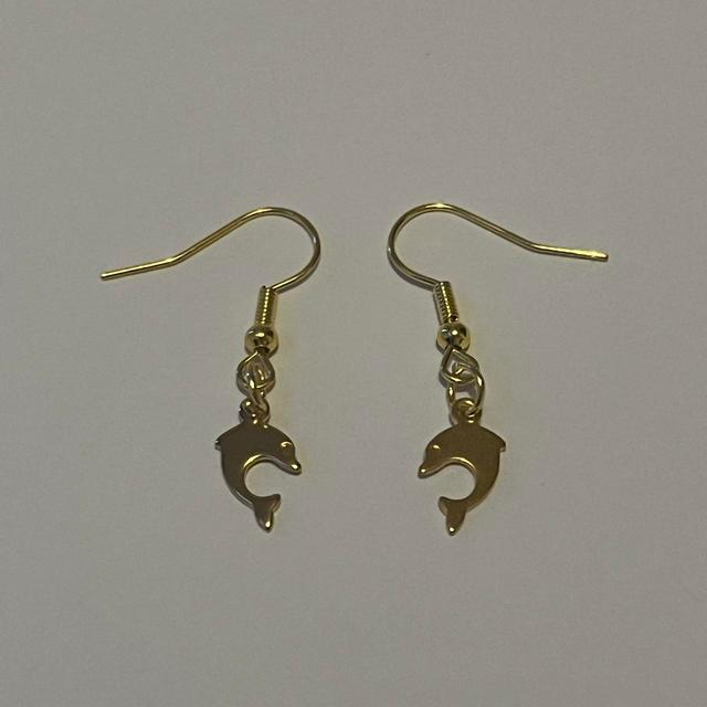 Handmade Women's Earrings - Gold on Productcaster.