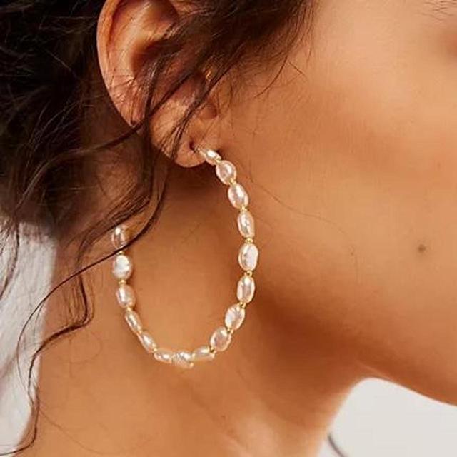 Free People Women's Earrings - Cream on Productcaster.