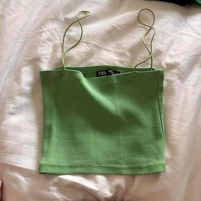 Zara Women's Crop top - Green - S on Productcaster.