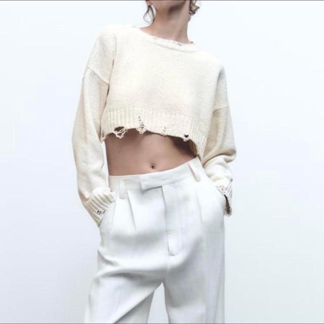 Zara Women's Jumper - Cream - S on Productcaster.