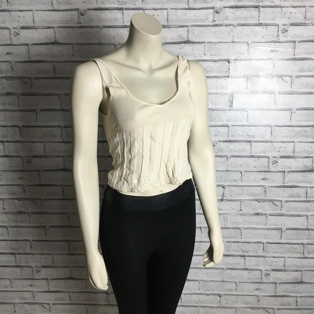 Vintage Women's Crop top - Cream - One size on Productcaster.