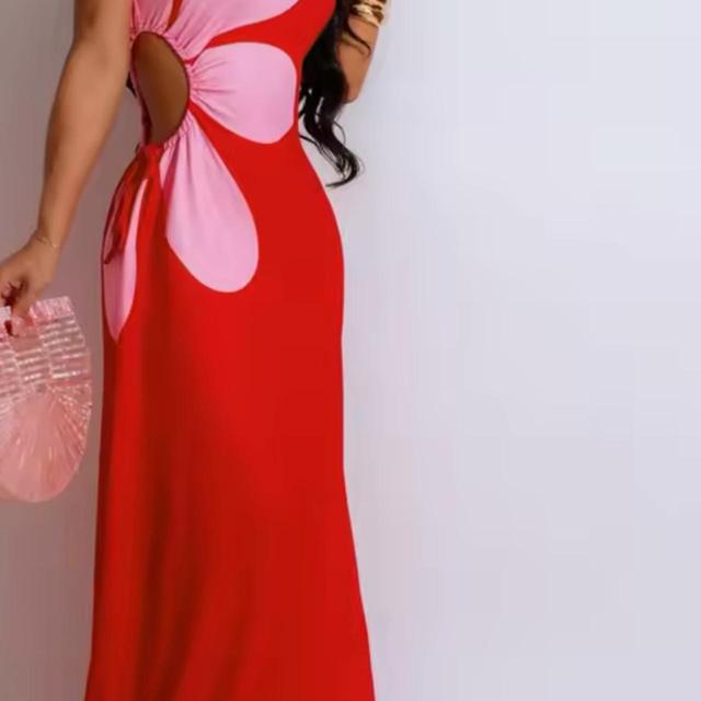 Women's Maxi Dress - Red/Pink - 8 on Productcaster.