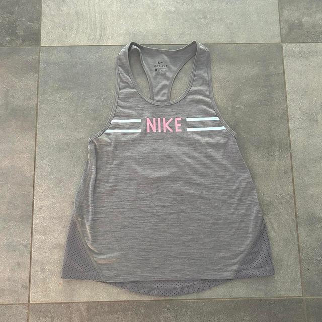 Nike Women's Vest - Grey/Pink - 8 on Productcaster.