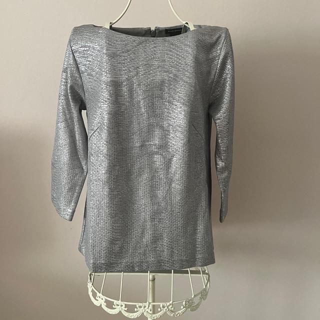 Club Monaco Women's Blouse - Silver/Grey - XS on Productcaster.