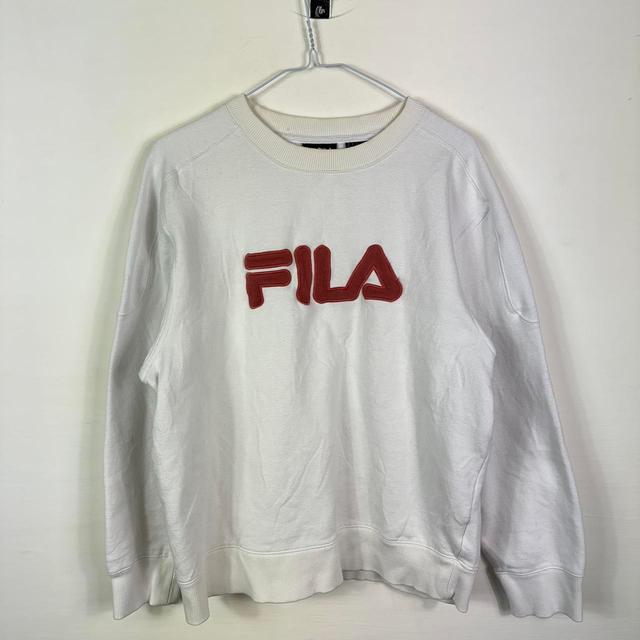 Fila Men's Sweatshirt - White - L on Productcaster.