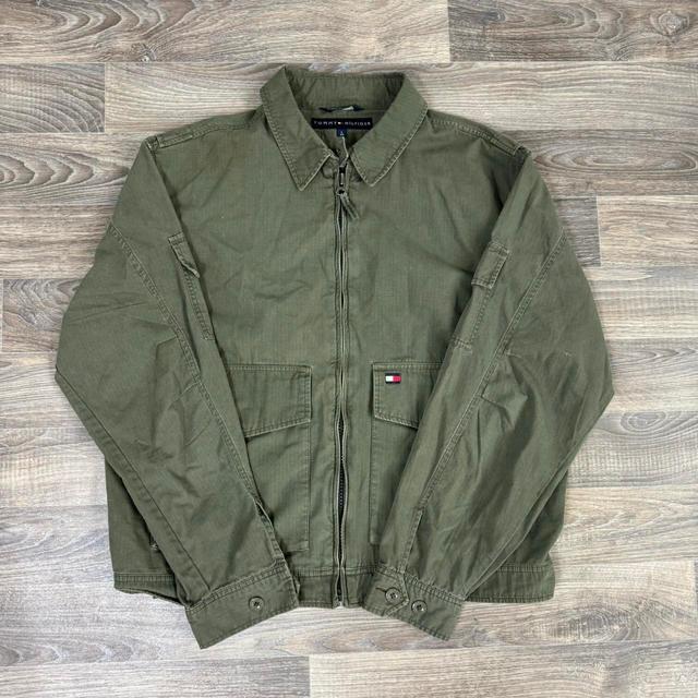 Tommy Hilfiger Men's Bomber Jacket - Green/Khaki - L on Productcaster.