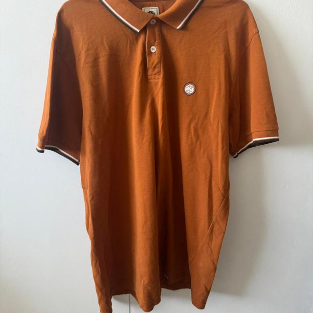 Pretty Green Men's Polo shirt - Orange/Brown - L on Productcaster.