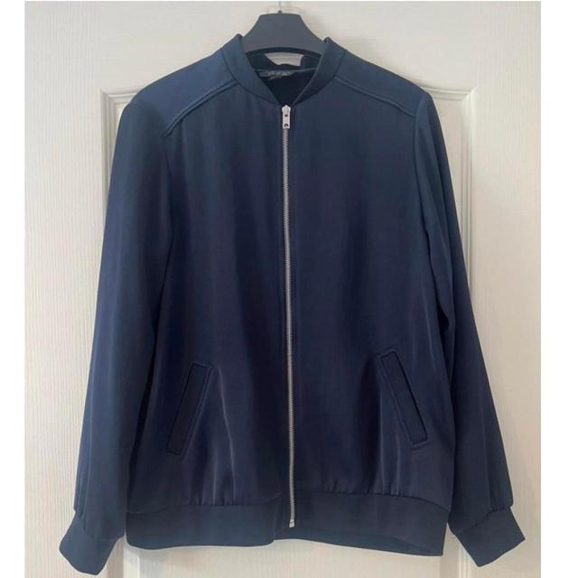 Topshop Women's Bomber Jacket - Navy/Blue - UK 10 on Productcaster.